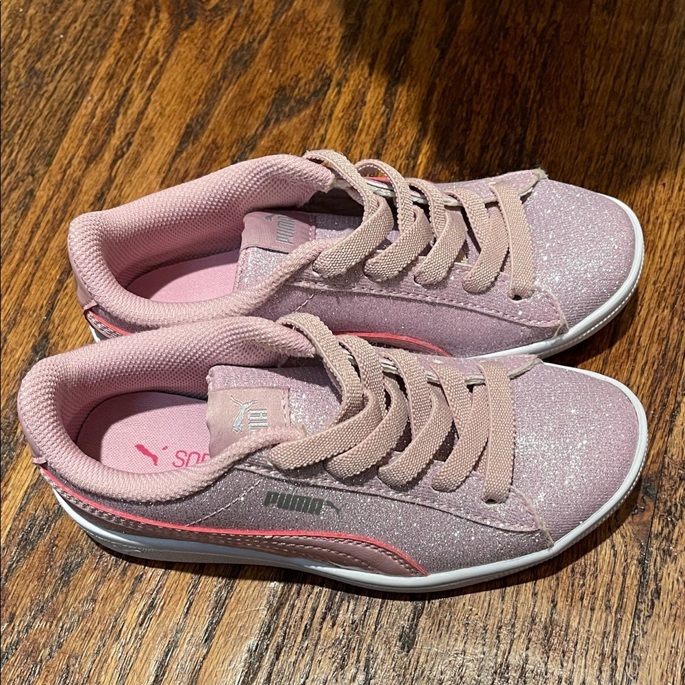 Puma Kids Glitter Sneakers - Light Pink US 13C UK 12